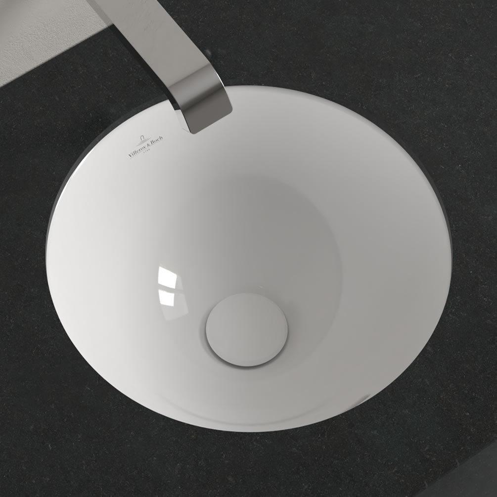 Lifestyle image of Villeroy & Boch Loop & Friends 330mm White Alpin CeramicPlus Inset Basin